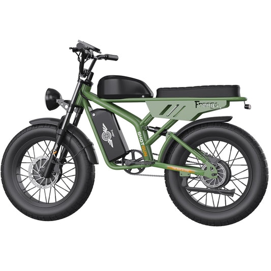 Freego Electric Dirt Bike for Adults, Electric Motorcycle for Adult, 2000W Dual Motor,48V/40/55Ah,Dual Hydraulic Brake/Dual Suspension,20x4 Fat Tires Off Road Electric Bike, Max Speed 35MPH,68/108Mile