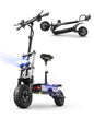 5600W Dual Motor Electric Scooter Adults with Seat, Fast off Road Electric Scooter, Max 56 Miles Range E Scooter, Foldable 11" fat tire all-terrain electric scooter Max 440 pound load