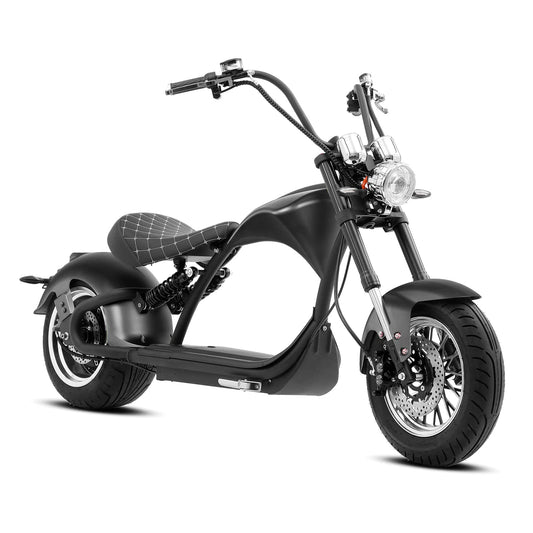 eAhora DOT Approved M1P Electric Motorcycle for Adults, 37MPH 2000W Motor 60V 30Ah Lithium Battery 40+ Miles, 12in Vacuum Tires Full Suspension Dual Hydraulic Brakes, 1-2 Person Street Legal Bike